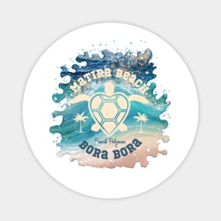 Matira Beach Bora Bora Splash Magnet